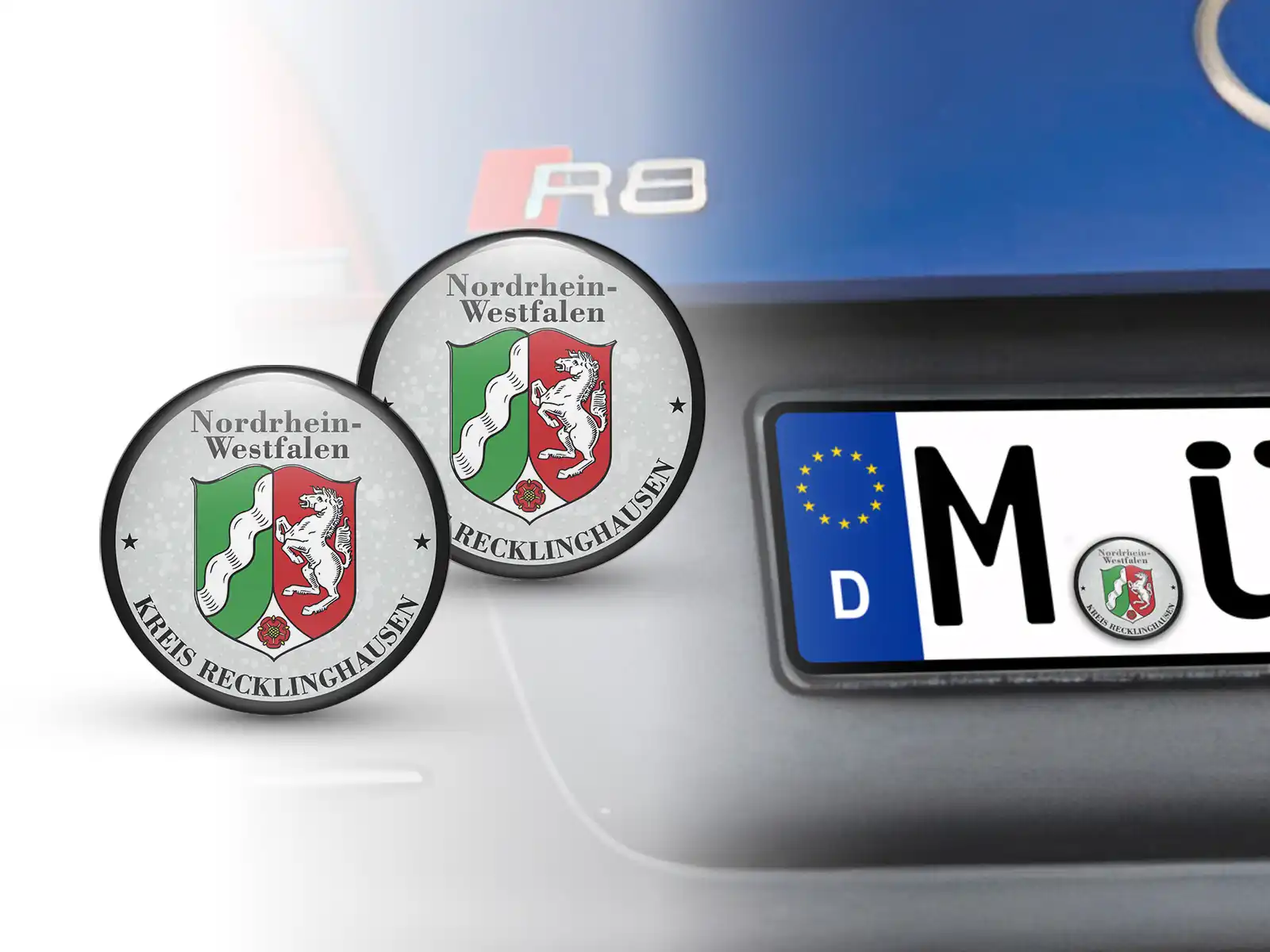 TUV Aufkleber Nordhein Westfalen Kreis Recklinghausen Nummernschild plakette